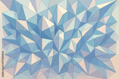 Polygonal illustration prisms symmetry composed symphony vector gradient geometric prismatic colors field