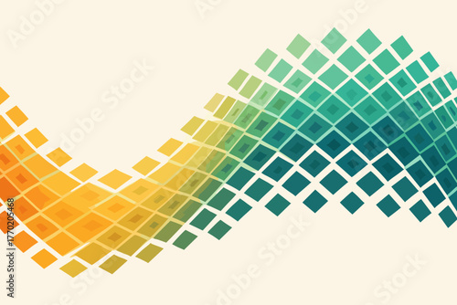 Vector featuring symmetrical diamond illustration elegant gradient diamonds geometric arranged waves rhythm