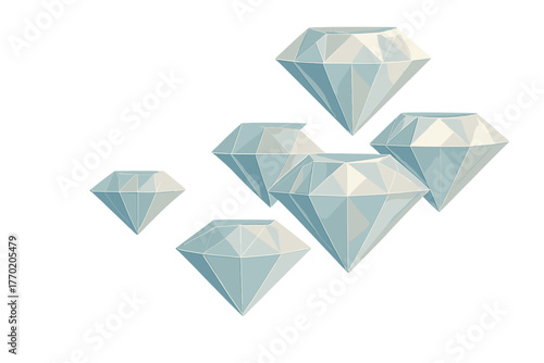 Light diamond geometry gradient merging motion diamonds composition abstract illustration vector transparency