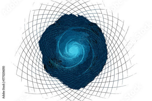 Intensity vector lines glowing vortex gradient light illustration luminous mesh central symmetry