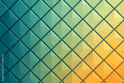 Vector grid geometric diamond rhombus gradient layered illustration luminous shading pattern aligned