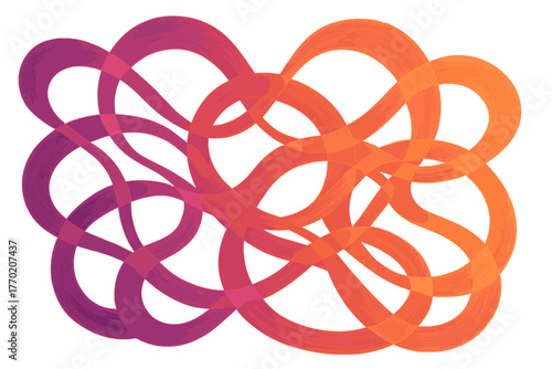 Motion bands illustration clusters background vector gradient over interconnected fluid