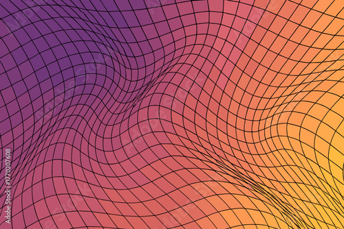 Background fluidly illustration bending surface abstract warped vector mesh gradient composed art