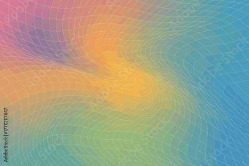 Under parallel vector diffused lines twisting grid light illustration layers gradients fluid