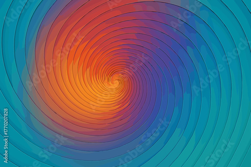 Transitions gradient vector spiral composed expanding art outward geometric geometry lines illustration