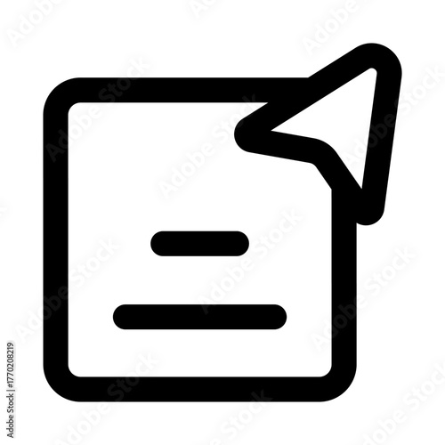 Click Document single icon illustrating file selection, digital interaction, and document access