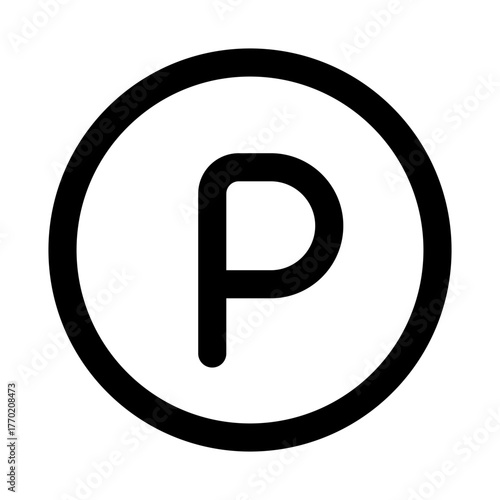 Parking Sign representing vehicle parking, traffic guidance, and public or private parking areas
