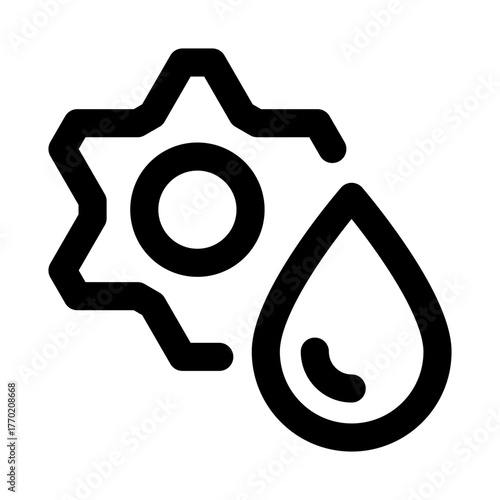 Water Management Icon representing resource control, distribution, and sustainable usage systems