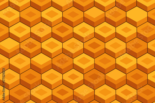 Vector abstract arranged repetition illustration pattern modular surface hexagonal layered geometric field