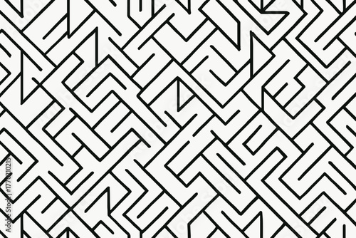 Broken angular linear patterns geometric illustration arranged repetition structure vector fragmented