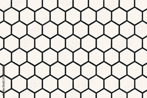 Pattern minimal tiling hexagons repeating geometric vector bold connected illustration abstract hexagonal