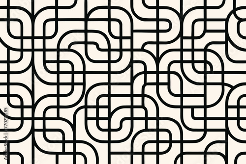 Matrix illustration vector pattern endless layered loops circular into modular