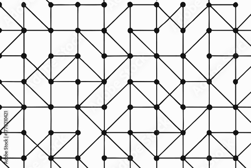 Geometric minimal precise quantum repetition seamless network abstract illustration grid pattern vector