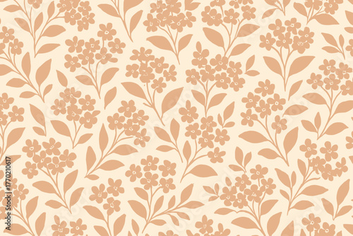 Flowers pattern mood illustration balanced elegant rose field vector warm floral leaves