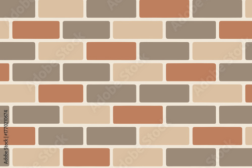 Surface illustration rhythm tones geometric field matte taupe brick vector giving