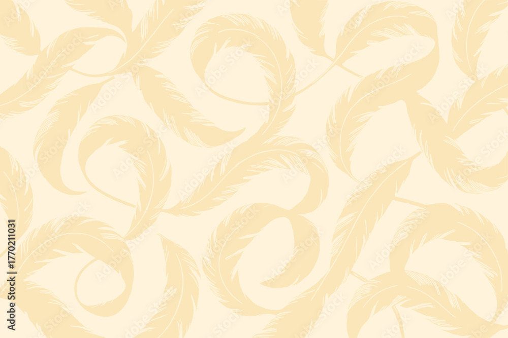 Fototapeta premium Organic gentle illustration formed motion pattern loops vector silhouettes creating featherloop chic