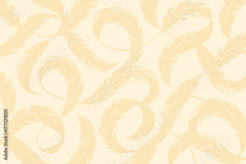 Organic gentle illustration formed motion pattern loops vector silhouettes creating featherloop chic