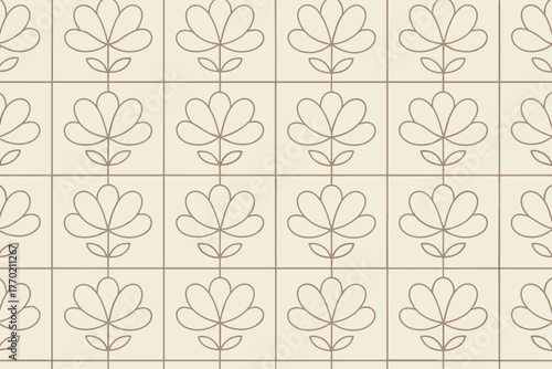 Design vector flower palette gridded illustration pattern positioned maintaining floral grid aesthetic