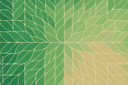 Clean vector serene leaf sand harmony blend gradient illustration surface grid fragments