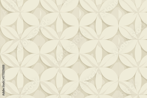 Petal light floral organic symmetry transitions vector enhancing delicate geometric subtle illustration