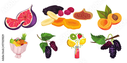 Delight in the vibrant world of fresh and dried fruits, from juicy figs to tangy apricots, a healthy and delicious treat for any occasion