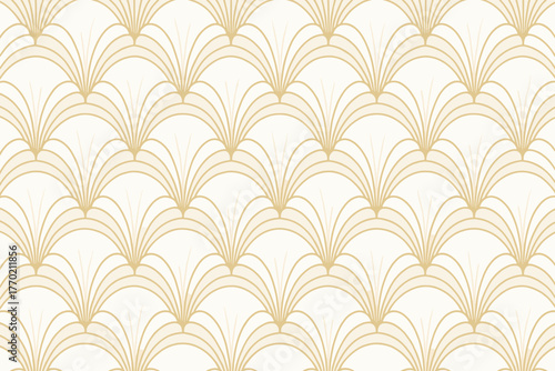Illustration pattern contours shell vector minimalist gold white layered design elegance featuring