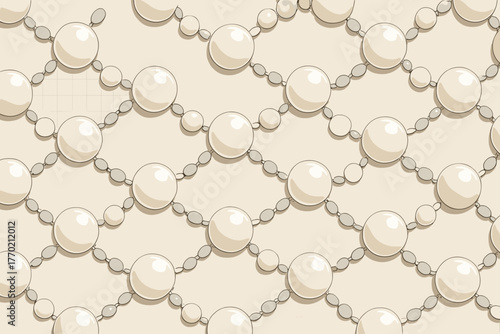 Vector spatial pearl flow shadows beadchain rhythmic rhythm forming chain highlights grid