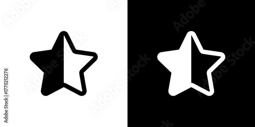 星（半分）のアイコン