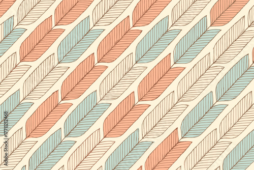 Design vector feather giving lines featherrow illustration interpretation fine pastel forming tones