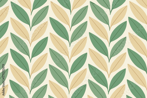 Variations layered leaves alternating leaf diagonal elongated pattern illustration vector soft giving