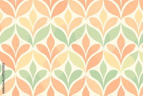 Botanical alignment aesthetic repeating giving smooth illustration soft vector motif harmony petal