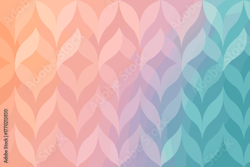 Effect forming illustration petals seamless vector emphasizing floral rhythm stylized stripe gradient
