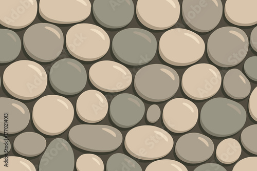 Refined stone realism composition elegant grid illustration stones subtle tactile evenly vector