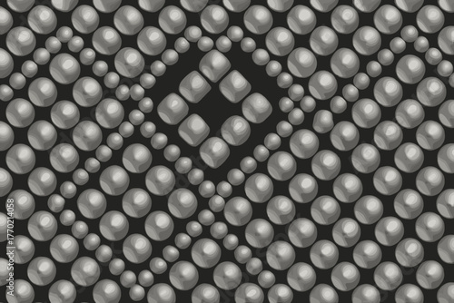 Bead seamless grid creating diamond interlocking vector spherical illustration geometric mosaic forms