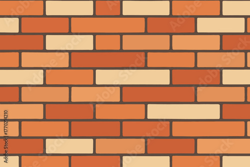 Brick alternating seamless vector spatial geometry geometric repetition background illustration pattern color