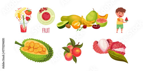 Vibrant and delicious fruits and juice, perfect for healthy living, summer vibes, and refreshing treats, ideal for food blogs