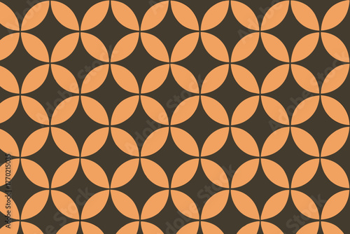 Overlapping vector tiles intersections floral illustration geometric seamless pattern petalgrid petals