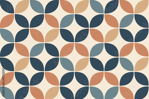 Arranged illustration petal petalgrid design floral continuity abstract combining symmetrical circular vector