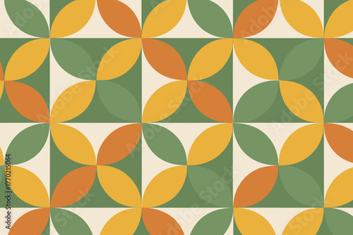 From lattice composition petal radiating illustration repetitive geometric contemporary vector harmony