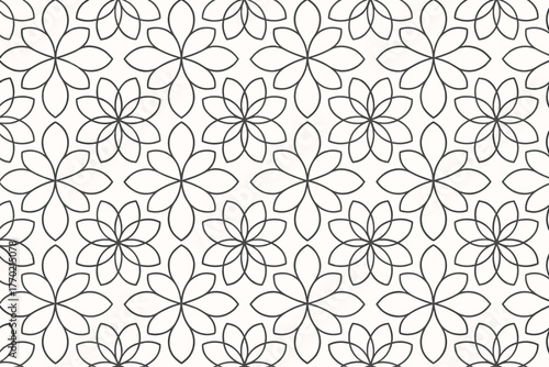 Forming figures vector loops harmony ornamental floral illustration geometric mesh petal