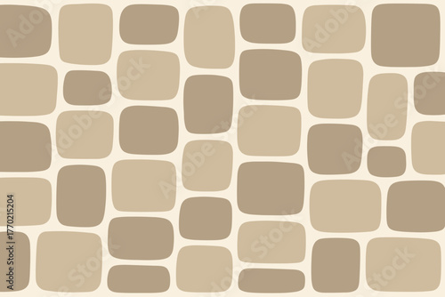 Balanced irregular arranged geometric rhythmic pattern vector stone simple grid illustration