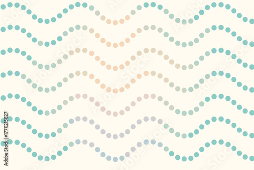 Minimalist flow symmetry geometry rhythmic spheres blending design vector illustration dotted light