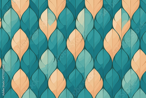 Gradient featuring feather symmetry geometric vector illustration shapes pattern grid soft overlapping