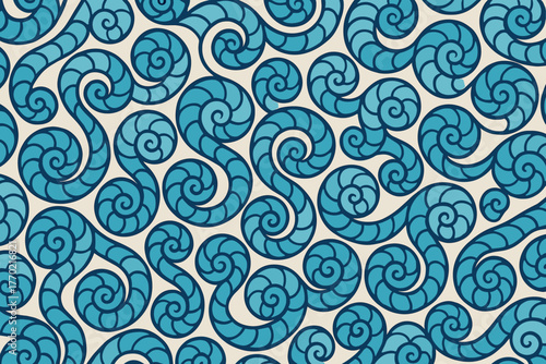 Balance background symphony spiral seashell from vector ocean organic linked curved ornamental