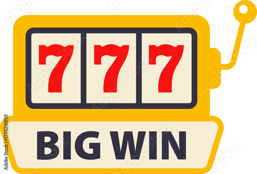 Casino jackpot Slot machine. Jackpot poker 777 slot machine icons. Gambling fortune vector concept. Illustration of game machine, gaming casino, one arm bandit. Lucky icons set.