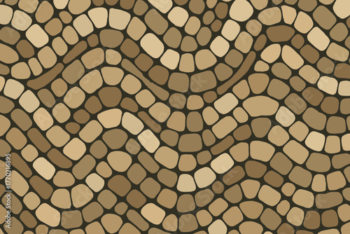 Rhythm illustration organic stonecurve lines vector shapes decorative composed pattern stone connected