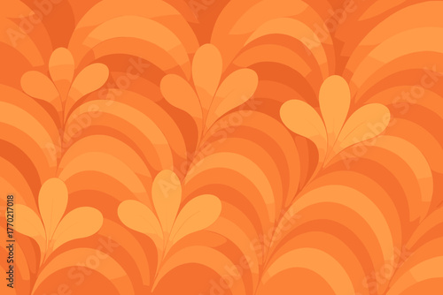 Arcs layered through repeating formation flow continuously arc vector flowing floral curves