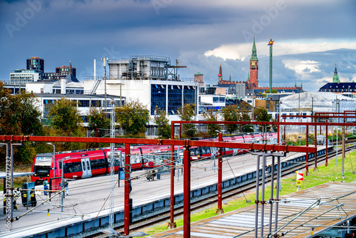 Canvas Print People on Dybbølsbro platform in Copenhagen
