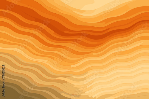 Vector layered sedimentary under forming illustration elegant waves bands geological stylized