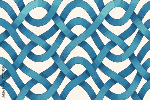 Seamless flowing composition glow ribbon stripes subtle gradient illustration vector symmetry